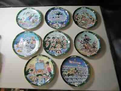 Gary Patterson The Jets Danbury Mint 8 Ultimate Fans Collectors Plates Set