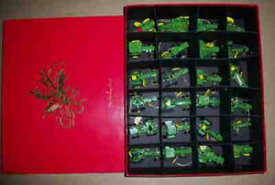 Danbury Mint Complete Set Of 24 JOHN DEERE TRACTORS Christmas Ornaments With BOX