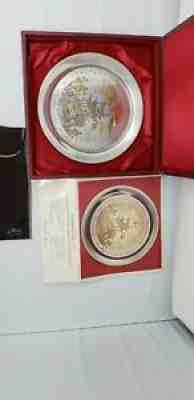 PLATE 24K GOLD & SOLID STERLING SILVER #7291 "THE BOSTON TEA PARTY 1773"