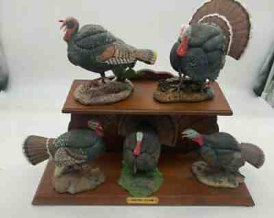 Set Of 5 Royal Slam Collection By Jeff Rechin Turkey Danbury Mint Figurines