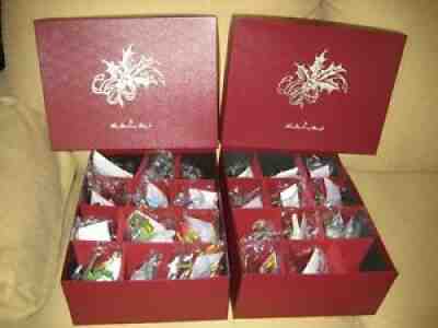 THE SONGBIRD CHRISTMAS ORNAMENTS -23- DANBURY MINT w/card & bag in boxes