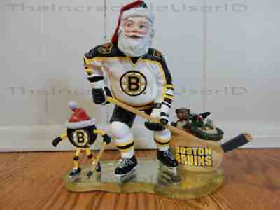 Boston Bruins Santa Figurine NHL Porcelain The Danbury Mint Collectible RARE =D