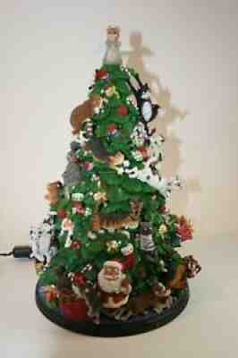 Danbury Mint Comical Cats Christmas Tree READ