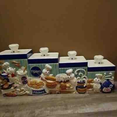 Pillsbury Doughboy Poppin'Fresh DanburyMint Canister Set 2000