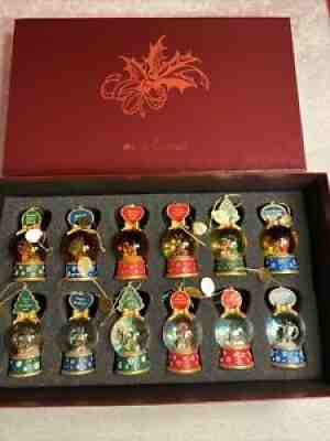 RARE SET THE MINI SCHNAUZER CHRISTMAS ORNAMENTS DANBURY MINT W/TAG ERRORS QTY 12