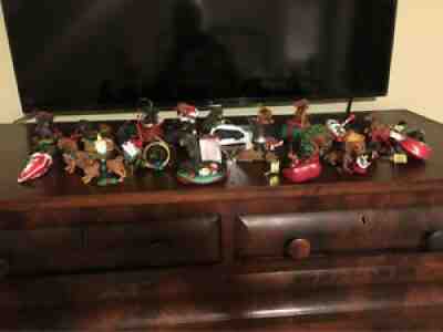 Twenty Four Sculptured Dachshund Christmas Ornaments. In Box, Never Used
