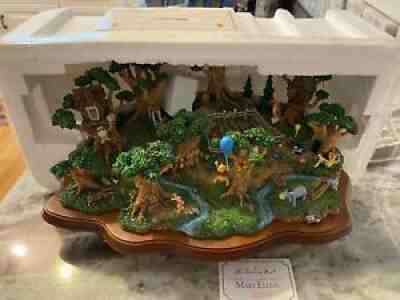 New Disneyâ??s Winnie The Pooh 100 Acre Wood By Danbury Mint Rare Nice