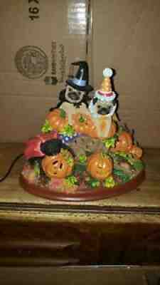 Danbury Mint Pug Pumpkin Patch Collectible VHTF