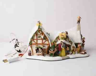 Danbury Mint Disney Snow White & The Seven Dwarfs Cottage Holiday Light Up