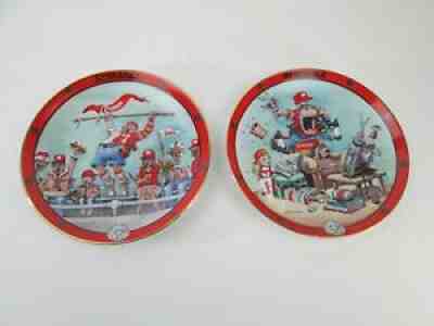 Lot of 2 Nebraska Cornhuskers DANBURY MINT Collectors Plate Ultimate Fan Display