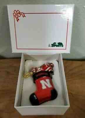 The Danbury Mint 2015 Nebraska Cornhuskers Christmas Stocking Ornament