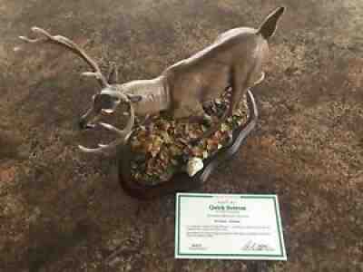 Danbury Mint - QUICK RETREAT Deer Sculpture - Curtis Christensen