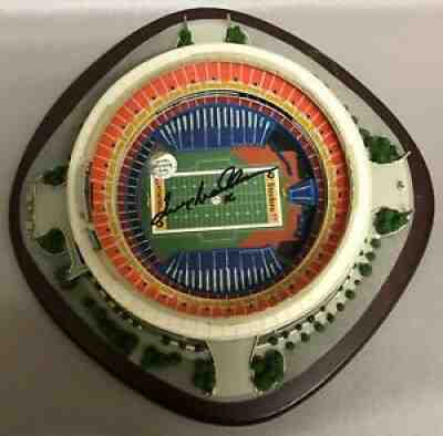 TERRY BRADSHAW PITTSBURGH STEELERS AUTOGRAPHED DANBURY MINT 3 RIVERS STADIUM
