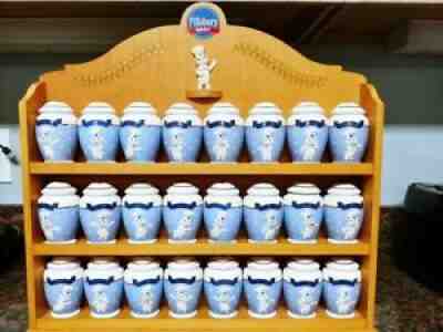 Danbury Mint Pillsbury Doughboy Spice Rack with 24 Spice Jars