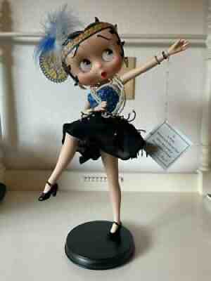 Danbury Mint Betty Boop, Blue Flapper Dress Porcelain Collector Doll (16 inch)