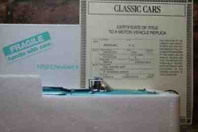 DANBURY MINT 1/24 SCALE 1958 CHEVROLET IMPALA CONVERTIBLE IN BOX WITH TITLE