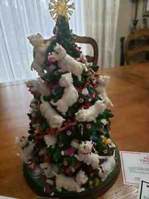 Danbury Mint Westie Christmas Tree - all lights working, extra bulbs incÂ 