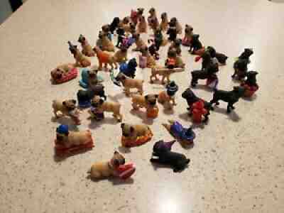 RARE DANBURY MINT PURELY PUGS COLLECTION FULL SET of 48 Figurines BLACK & TAN