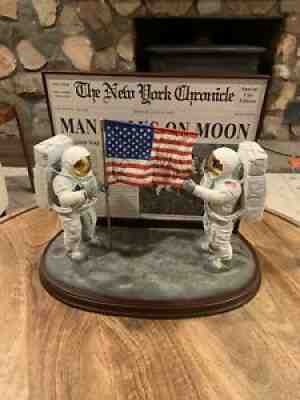 One Small Step for Man Model Display The Danbury Mint NASA 1969 Apollo 11 Moon