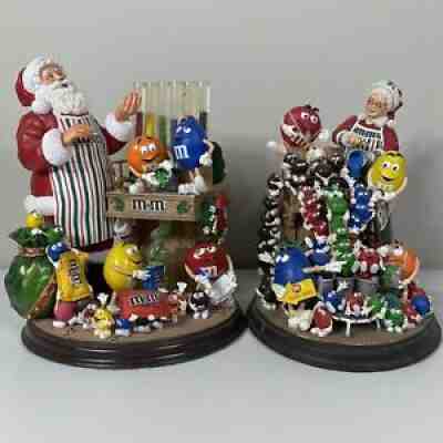 M&MS SANTA M&M MRS CLAUS THE DANBURY MINT MERRY CHRISTMAS STATUE FIGURINE HOLIDA