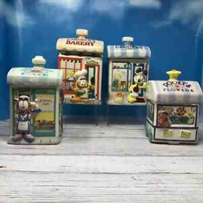 Garfield Cat Canister Collection The Danbury Mint Jim Davis Odie Arlene Pooky