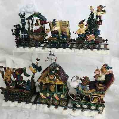 Boyds Bears Danbury Mint Santa Bear Special Christmas Railway 6-car Train Set