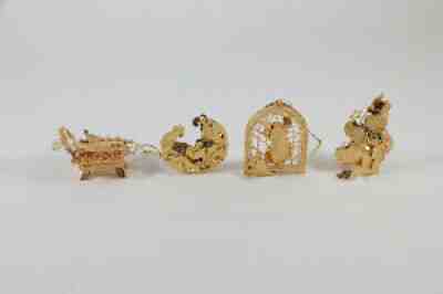 2004 DANBURY MINT ~ ANNUAL GOLD CHRISTMAS ORNAMENT COLLECTION ~ SET of 12