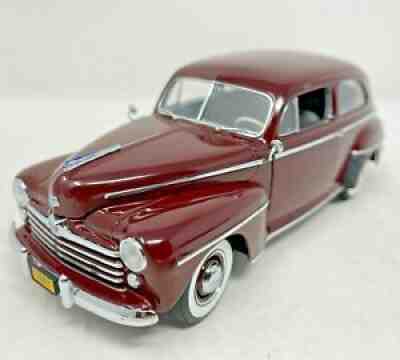 DANBURY MINT 1/24 SCALE 1947 FORD SUPER DELUXE TUDOR SEDAN MAROON