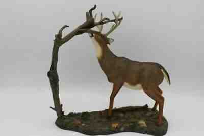 Danbury Mint - "LEAVING HIS MARK" Deer Sculpture - Curtis Christensen - Mint