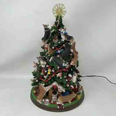 RARE - Danbury Mint - Corgi Dog Figurine Lighted Christmas Tree - Retired