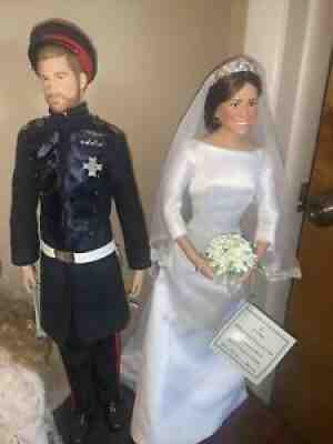 prince harry and meghan markle wedding dolls danbury mint, rare hard to find !!