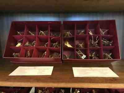 Danbury Mint Gold Christmas Ornament Collection - 13 Years - 156 Total Ornaments