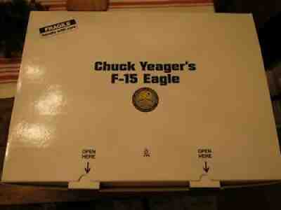 DANBURY MINT CHUCK YEAGER f-15 EAGLE SIGNED PLANE IN BOX WITH STAND VERY RARE