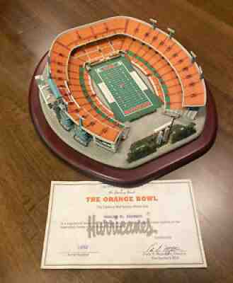 RARE-DANBURY MINT Orange Bowl Stadium Replica - University of Miami Hurricanes
