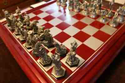Danbury Mint Fantasy of the Crystal w/ Swarovski Crystals Chess Set with Cert