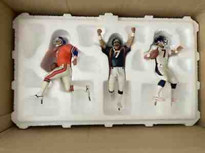 Danbury John Elway Triple Figurine In Original Box!