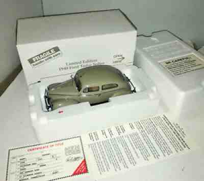 1/24 Diecast Danbury Mint Limited Edition 1940 Ford Tudor Sedan Box & COT MIB