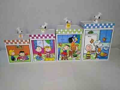 Snoopy Peanuts: Danbury Mint Canister Set of 4 - Rare Collectible Excellent