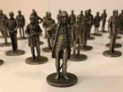 collection of 36/39 US presidents pewter set by DANBURY MINT* David A. La Rocca