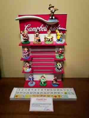 Campbell Soup Kids Perpetual Calendar by Danbury Mint 12 Figurines Complete