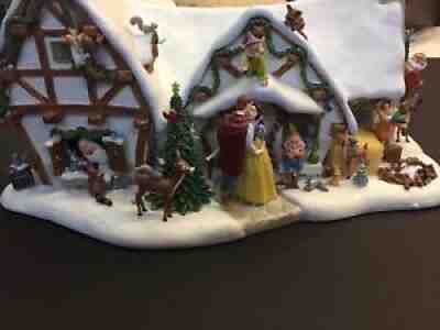DANBURY MINT Snow White and the Seven Dwarfs Christmas Cottage RARE HTF