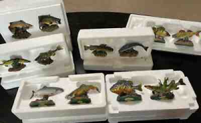 DANBURY MINT THE ANGLERS SHOWCASE FISH FIGURINE COLLECTION Hand Painted