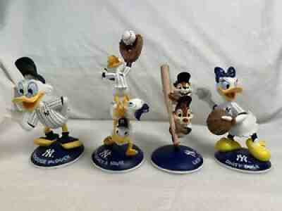 Lot of 4 Chip 'N' Dale Danbury Mint Figurines Disney Rare 2002 New York Yankees