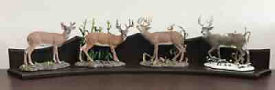 RARE! Danbury Mint ~ FOUR SEASONS DEER (Complete Set w/ Display) Craig Phillips