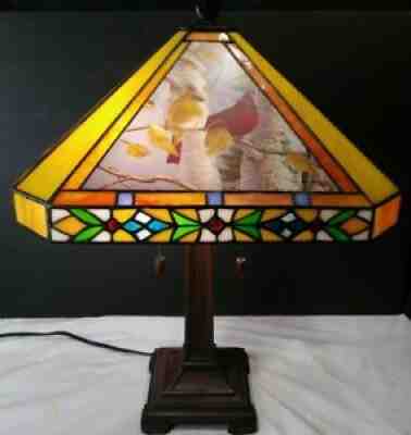 The SongBird Stained Glass Lamp By James Hautman~Danbury Mint ~Tiffany~FREE SHIP