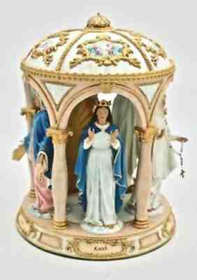 Apparitions of Mary Sculpture Danbury Mint Religious Rare Statue 10" 23kt gold