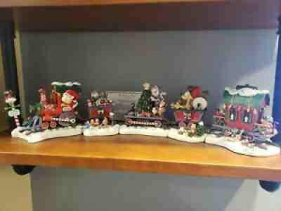 DANBURY MINT GARFIELD CHRISTMAS EXPRESS TRAIN SET/ PAWS EXCELLENT COND