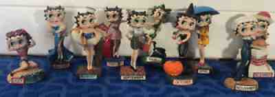 10 Danbury Mint 3â? Betty Boop Calendar Figurines Missing May & June Minor Damage