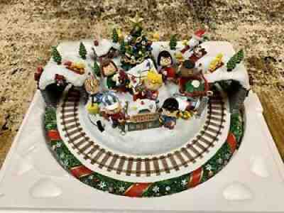 PEANUTS CHRISTMAS WONDERLAND WOODSTOCK TRAIN STATION DANBURY MINT LIGHT UP ð???