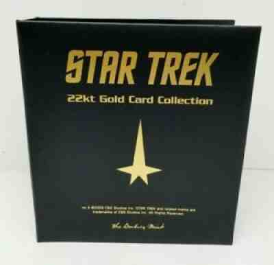 DANBURY MINT STAR TREK 22kt Gold Card Collection - 60 Cards Binder Box Paperwor